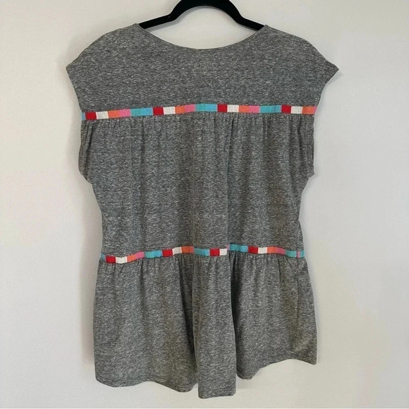 Savanna Jane Women’s Sleeveless Gray Top with Multicolor Stripes Size M GUC - Picture 8 of 8